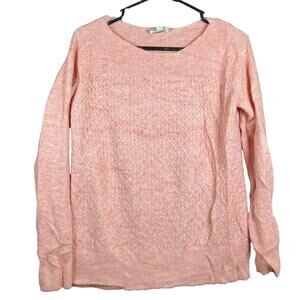LOFT Outlet Womens Sweater Pink Crew Neck Super Soft Long Sleeve Small